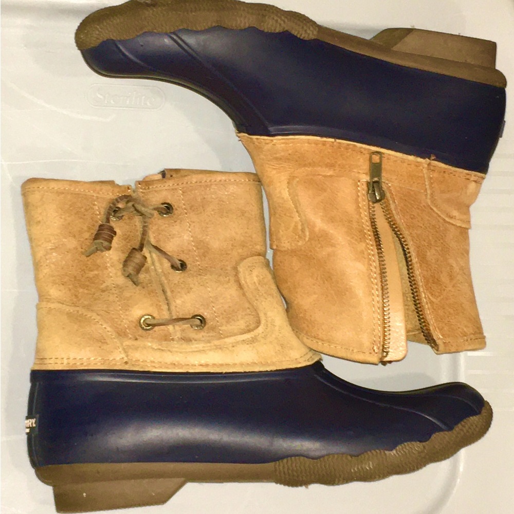 Sperry leather/rubber waterproof duck boots